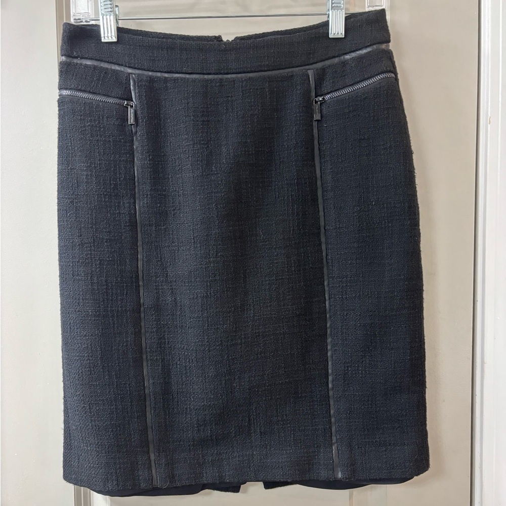 Karl Lagerfeld Tweed Black Skirt - Picture 1 of 7